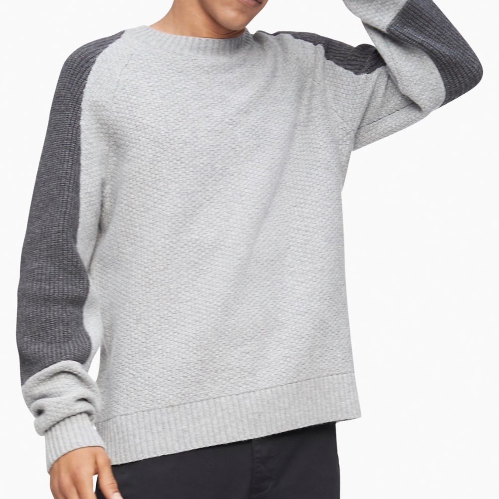 Calvin Klein - Recycled Cashmere Wool Blend Colorblock Stripe Sweater